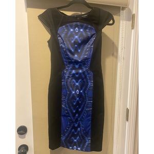 Blue and Black Pattern Dress